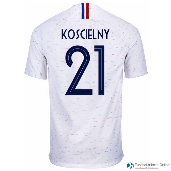 Frankreich Trikot Auswarts Koscielny 2018 Weiß Fussballtrikots Günstig